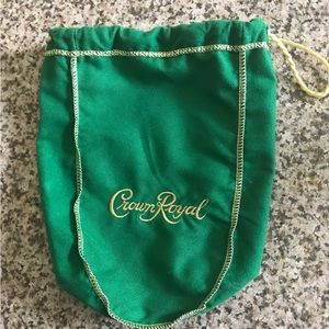 Green Apple Crown Royal Drawsting Bag